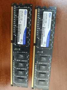 TEAM製 DDR3-1600 PC3-12800u 4GB×2枚 計8GB メモリ デスクトップパソコン用 低電圧対応