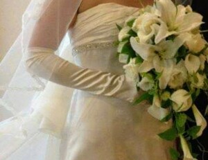  свадьба перчатка "теплый" белый 49cm