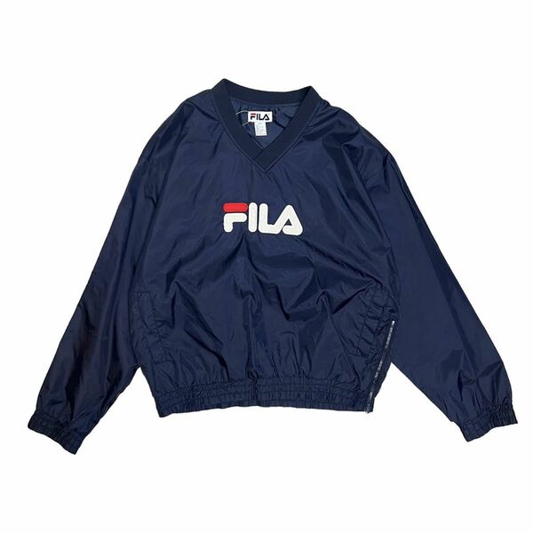 90s FILA ピステ　プルオーバー ナイロン　スポーツmix street ストリート　長袖 vintage hiphop