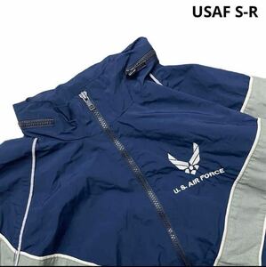 S-R 美品 US Air Force PTU Training JKT トレーニングジャケット アメリカ軍 エアフォース ナイロンジャケット blue ブルー