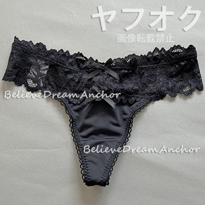 *即決*新品*6815*リボン＆ストリング ブレイド Sexy ハイレグ Ｔバック ショーツ*黒*Ｍ*レース Gストリング パンティ パンツ インナー 下着