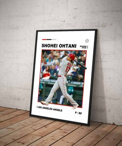 ポスター 【 MLB ロサンゼルス・エンゼルス 大谷翔平 】poster フレーム付 297×210mm (1) -2