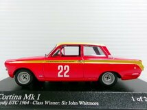 ミニチャンプス 1/43 ロータス コルチナ Mk.1 #22 ETCC 1964 クラス ウィナー Sir John Whitmore (4572-631)_画像4