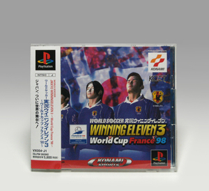 ● PS 帯あり ワールドサッカー実況ウイニングイレブン３World Cup France '98 SLPS-86086 WORLD SOCCER JIKKYOU WINNING ELEVEN 3 NTSC-J