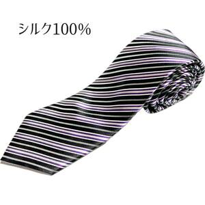 【極美品】ネクタイ ストライプ シルク 絹 silk100%