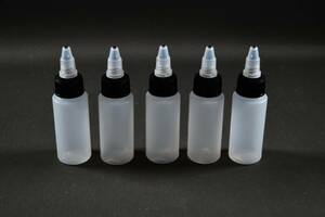 プラモデル・フィギュアの塗料保管に　ドロッパーボトル30ml 5本セット