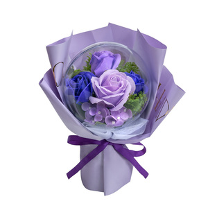 * purple * soap flower NEWo- blow z bouquet soap flower bouquet o- blow z bouquet a-tifi car ru flower arrange 