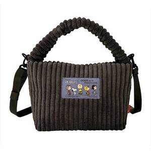 ☆ BLACK ☆ ROOTOTE8348　IP.テ゛リ.コーテ゛ュロイPeanuts8U ルートート スヌーピー 8348 ROOTOTE トートバッグ ショルダーバッグ