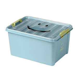 * light blue * contents . easily viewable Smile box M size storage box cover attaching stylish storage case storage box toy box 