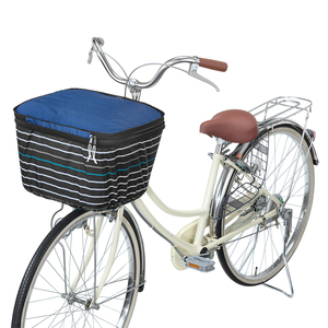 ☆ ネイビー 自転車 カゴカバー 2段 Pluie Benite プリュイベニット 通販 前カゴカバー 二段式 自転車カゴ カバー 前かご はっ水 撥水加工