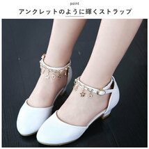 ☆ ホワイト ☆ 31(内寸19.5cm) ☆ フォーマルシューズ 女の子 pmyshoes002 子供 フォーマル 靴 女の子 フォーマルシューズ フォーマル靴_画像5