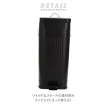 ☆ マットブラック ☆ Galva ガルバ スクエアダストボックス 30L Galva ガルバス ゴミ箱 蓋つき ペダル ごみ箱 ごみばこ ダストボックス_画像4