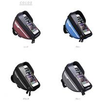 ☆ グレー スマホスタンド 自転車 通販 スマホケース 自転車用スマホホルダー スマホバッグ 携帯ホルダー フレームバッグ オートバイ バイ_画像10