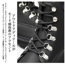 ☆ ブラック ☆ L(27.0-27.5cm) ☆ glabella SQUARE TOE MOUNTAIN BOOTS glabella グラベラ ブーツ GLBB-278 マウンテンブーツ_画像7