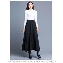 ☆ レッド ☆ XL ☆ ロングスカート kskirt007 ロングスカート 秋冬 aラインスカート スカート ロング マキシ丈スカート フレアスカート_画像5