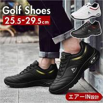 ☆ ブラック×レッド ☆ 39(25.5cm) ☆ ゴルフ シューズ メンズ カジュアル pmygolfshoes699 ゴルフシューズ メンズ 靴 クツ スパイクレス_画像3