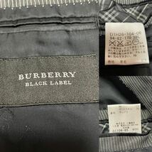 極美品!! バーバリーブラックレーベル【至極の一着】BURBERRY BLACK LABEL スリーピース スーツ セットアップ シルク混 ストライプ グレー_画像10