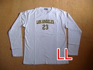 長袖Ｔシャツ★LOS ANGELES 23★白★ＬＬサイズ