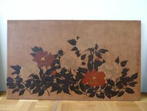 和風 絵 板絵 3点 セット 松 花 紅白 牡丹 人物 風景 月 鹿 蝶 パネル パネル画 日本 アート インテリア_画像5