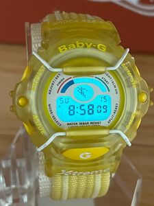 CASIO G-SHOCK baby-G 人気のイエローカラー リガーベルト腕時計♪ 電池交換済み