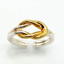 美品 PHILIPPE AUDIBERT フィリップオーディベール リング Edy Ring エディ ツイスト BRASS 真鍮 メンズ レディース 12.5号 28006592_画像2