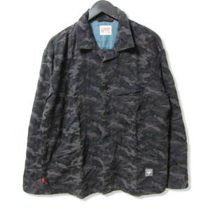 GERUGA ゲルガ 長袖シャツ GR-S-127 カーブポケット カモ柄 CURVE POCKET SHIRTS ブラック 黒 4 27104327