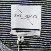 未使用 SATURDAYS SURF NYC サタデーズサーフニューヨークシティー タンクトップ 315RSNFDR ROSEN FEEDER STRIPE グレー M 27104374_画像8