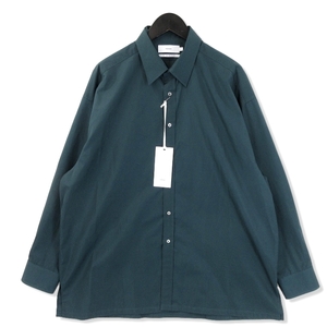 未使用 Graphpaper グラフペーパー 23AW High Count Regular Collar Shirt GM233-50030C D.GREEN F タグ付き 20017957