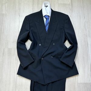 【冠婚葬祭】 BRUXTON ダブルスーツ 礼服　BE5 （L程度） 黒　ブラック　スーツ　メンズ　セットアップ