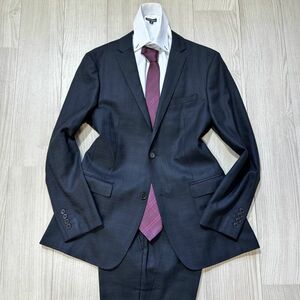 【豪華絢爛】 バーバリー ブラックレーベル　Lサイズ　黒　チェック　ブラック　スーツ　背抜き　2B　セットアップ　メンズ　ウール