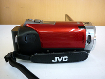JVCケンウッド ハイビジョンメモリームービー Everio GZ-E600 2013年製 レッド ビデオカメラ エブリオ ハンディカム 光学ズーム _画像4