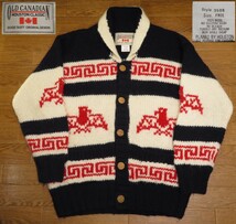 ★FREEサイズ【OLD CANADIAN/HOUSTON/ヒューストン】イーグル/サンダーバード/カウチン/セーター/100%WOOL/ニット/3508/★_画像1