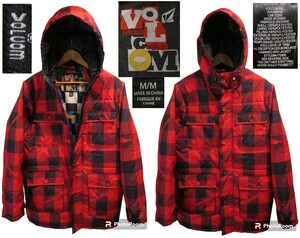 Красочная подкладка! ★ M Size [Volcom/Bolcom] Total Pattern/Hoody/Zip -Up/Jacket/★