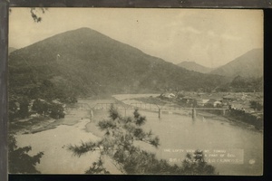 ♪絵葉書11797┃富士山と大洲町┃愛媛県大洲市 古写真┃