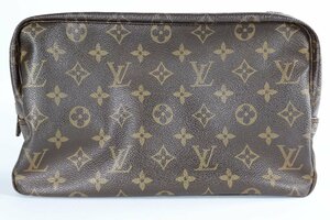 LOUIS VUITTON ルイヴィトン LV モノグラム トゥルーストワレット28 セカンドバッグ クラッチ メイク 化粧ポーチ 手持ち 鞄 0027-TE