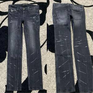 (29) unused Pastadenim damage jeans skinny jeans Denim pants clothing ( size 27)