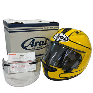 【即決】 ARAI アライ フルフェイスヘルメット RX-7X ジョイ ダンロップ レプリカ JOEY DUNLOP 黄色系 イエロー系 XLサイズ　4797-100