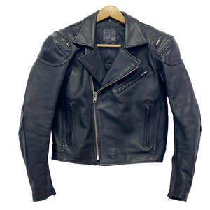 【即決】 KADOYA カドヤ KS LEATHERMAX-W ライダース レザー ジャケット　黒系　ブラック系　LLサイズ　 5009-120