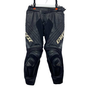 【即決】 DAINESE ダイネーゼ P.DELTA.P.EVO C2 ライディングレザーパンツ 　黒系　ブラック系　サイズ52　5077-100