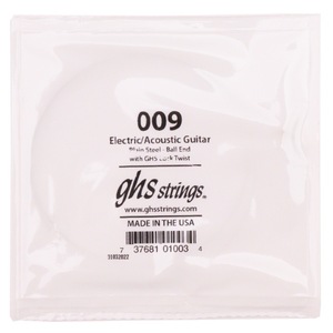 GHS 009 Singles Plain Steel Strings .009 ギター用 バラ弦