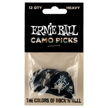 アーニーボール ERNIE BALL 9223 Camouflage Cellulose Heavy bag of 12 ギターピック 12枚入り_画像1