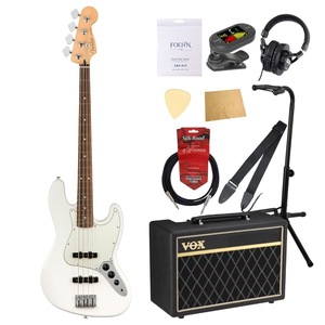 Fender Player Jazz Bass PF Polar White fender electric bass VOX amplifier attaching introduction 10 point beginner set 