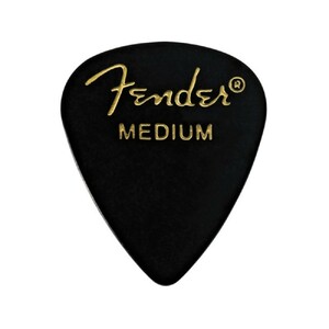 ギターピック 12枚 セット フェンダー ミディアム 351 Shape Classic Picks Black Medium Fender