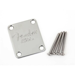 フェンダー Fender 4-Bolt American Series Bass Neck Plate with Fender Corona Stamp ベース用 ネックプレート