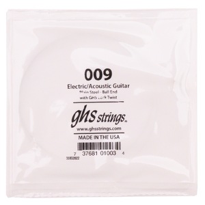 GHS 009 Singles Plain Steel Strings.009 guitar for rose string 
