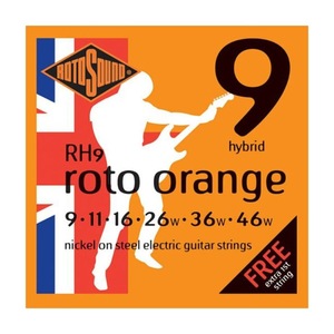 ロトサウンド ギター弦 6セット RH9 Roto Orange NICKEL HYBRID 9-46 エレキギター弦×6セット ROTOSOUND