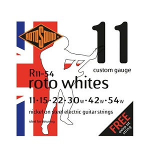 ロトサウンド ギター弦 6セット R11-54 Roto Whites NICKEL DETUNING 11-54 エレキギター弦×6セット ROTOSOUND