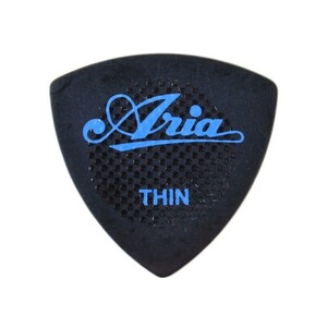  guitar pick 10 pieces set Aria 0.5mm triangle RUBBER GRIP THIN BK ARIA