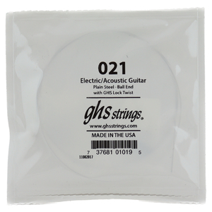 GHS ガス 021 Singles Plain Steel Strings .021 ギター用 バラ弦 ギター 弦 バラ売り