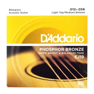 ダダリオ D'Addario EJ19 Bluegrass Light Top Medium Bottom アコースティックギター弦